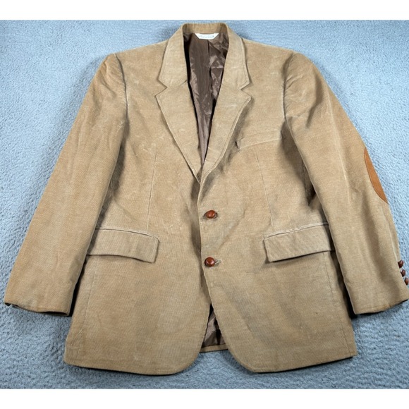 Levi's Other - Vintage Levi's Blazer Men's 44 Beige Sport Corduroy Lined Elbow Patch‎ USA Made